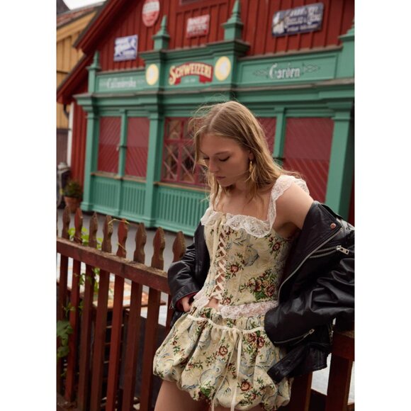 NWT Baroque Jacquard Corset Top - Picture 5 of 6